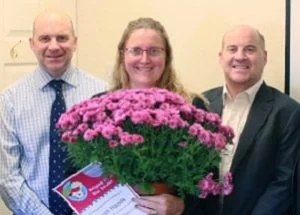 Sarah receives 15 year award