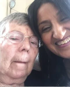 Kerry with one of her customers