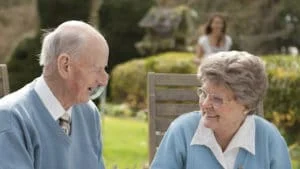 Elderly couple at home