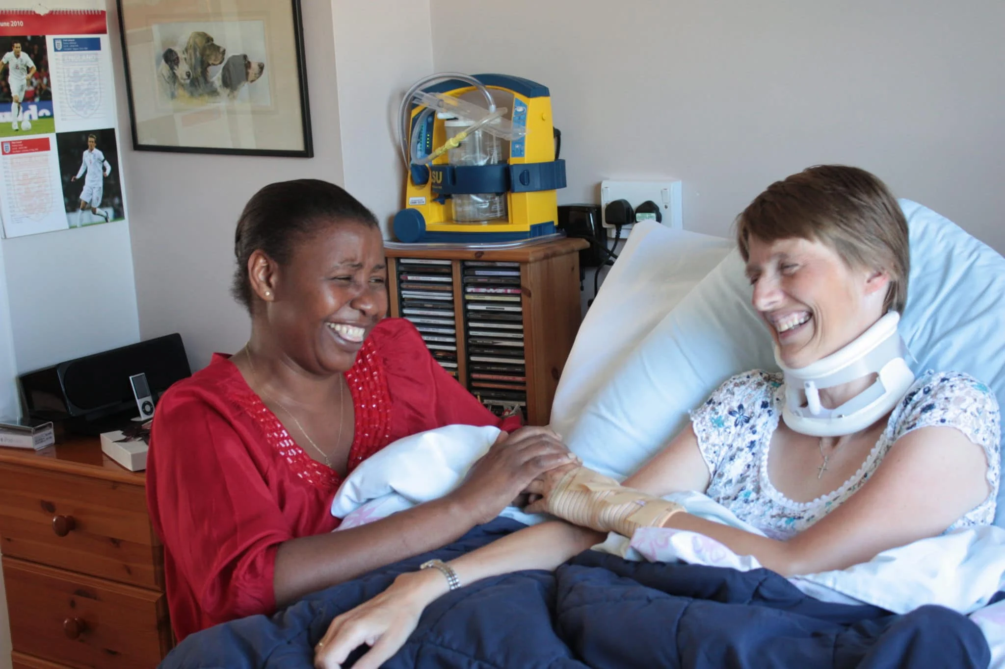 Jackie, a live-in customer with carer