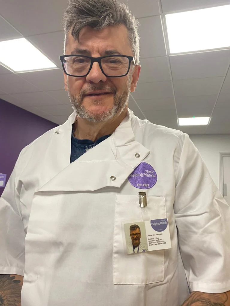 Joe Pasquale in Helping Hands uniform