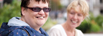 A lady with cerebral palsy and her live-in carer