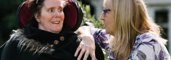 A customer with her live-in carer