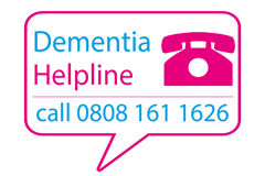 Dementia Helpline logo, call 0808 161 1626
