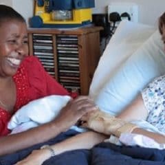 Jackie, a live-in customer with carer