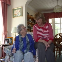 Dorothy with her live-in carer - dementia care