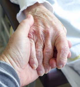 Hand holding - end of life care