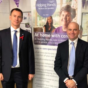 Jeremy Hunt at Godalming dementia event with Tim Lee