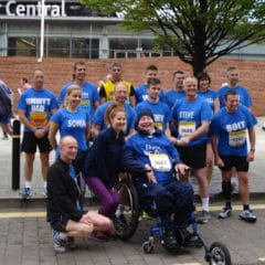 Jerry and his team at the Great Manchester Run
